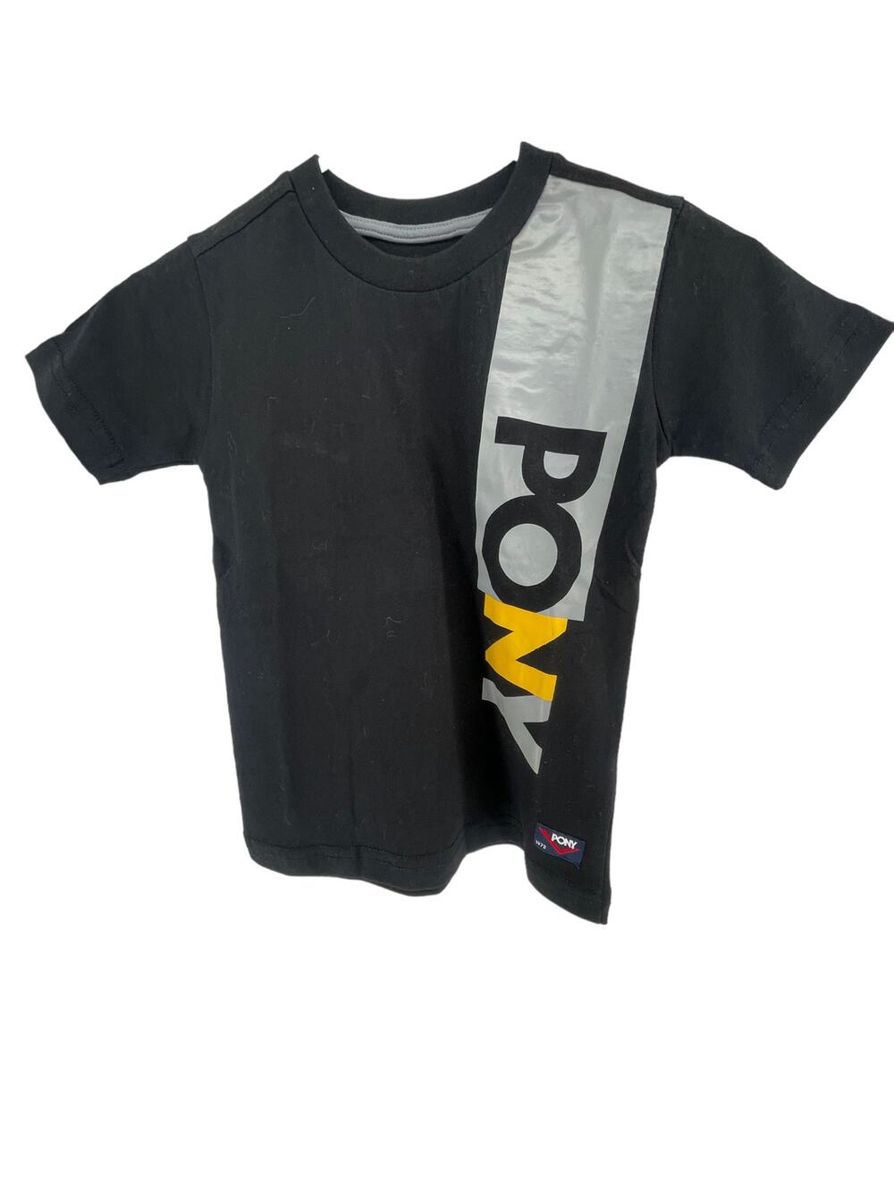 NWT PONY Boys' Black Graphic Short Sleeve T-Shirt Youth Size Small/4